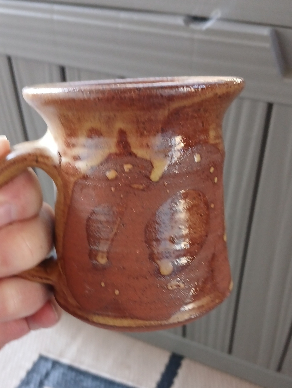 Unique artisan handmade coffee cup